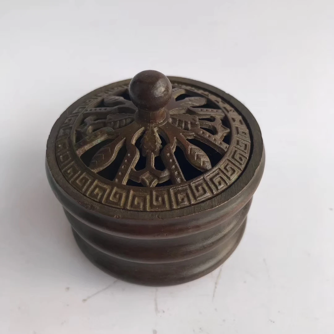 

China Pure Copper Bamboo Incense Burner Worship Feng Shui Living Room Collection Decoration Living Room Buddhism Sandalwood Zen