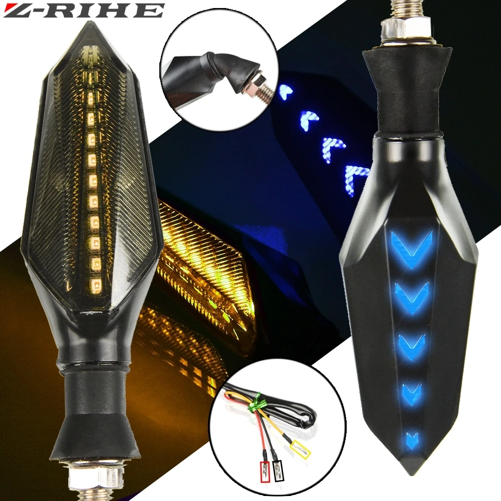 

2pcs 12 LED Motorcycle Turn Signal Lights Bendable Flashing Motorbike Indicator Blinker Moto Tail Lights Signal Lamp for