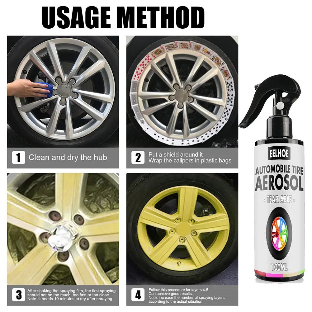 OBD2 Автомобильная самодельная краска для колес автомобильная шин спрей очистки