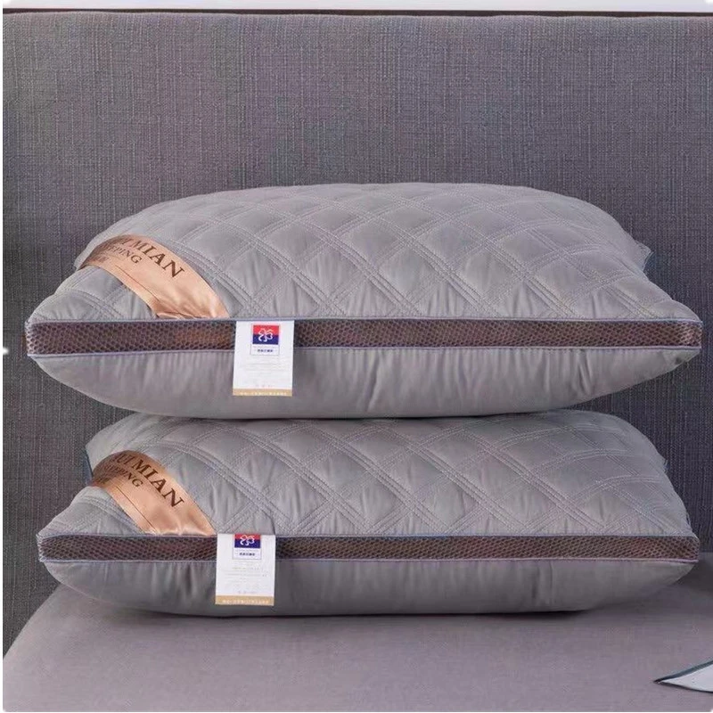 Подушка домашняя с объемными перьями шелковая хлопковая подушка мягкая