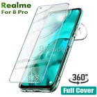 оригинал противоударный ультра тонкий прозрачный чехол на телефон чехлы для Realme 8 7 6 5 X2 Pro 6s 6i C3 C11 C21 X3 XT Q2 GT Neo про задняя корпус с защитная экрана гидрогелевая пленка защитное Non стекло