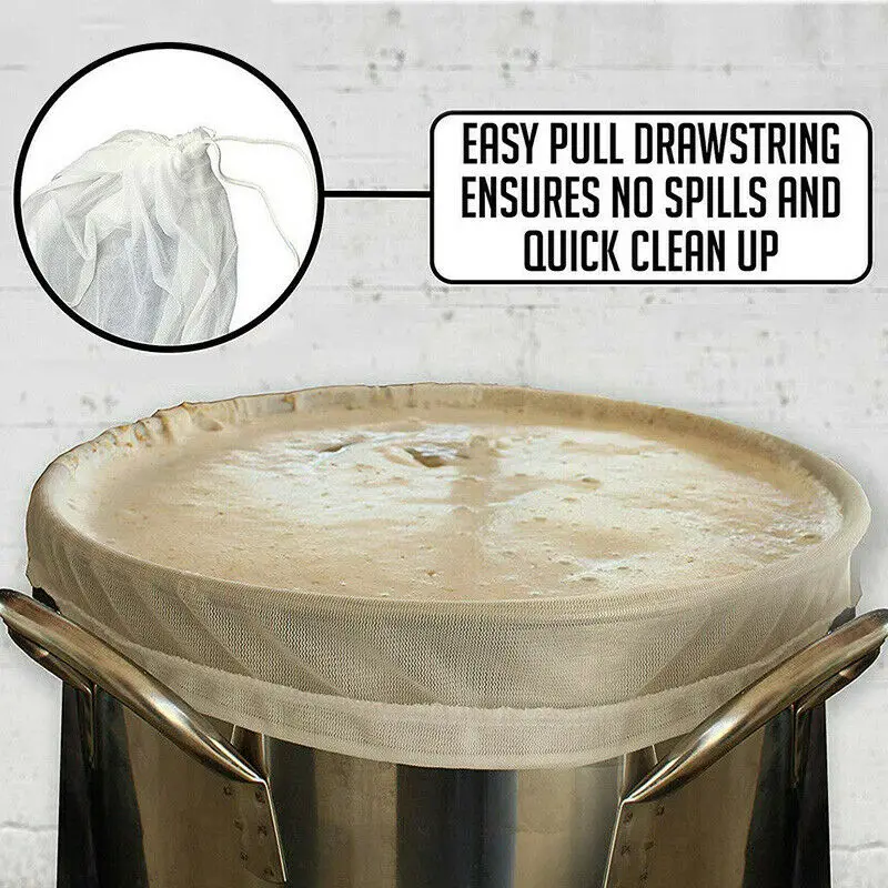 Beer Brewing Wine Filter Net Reusable Bag Tea Nuts Juice Milk Nylon | Дом и сад