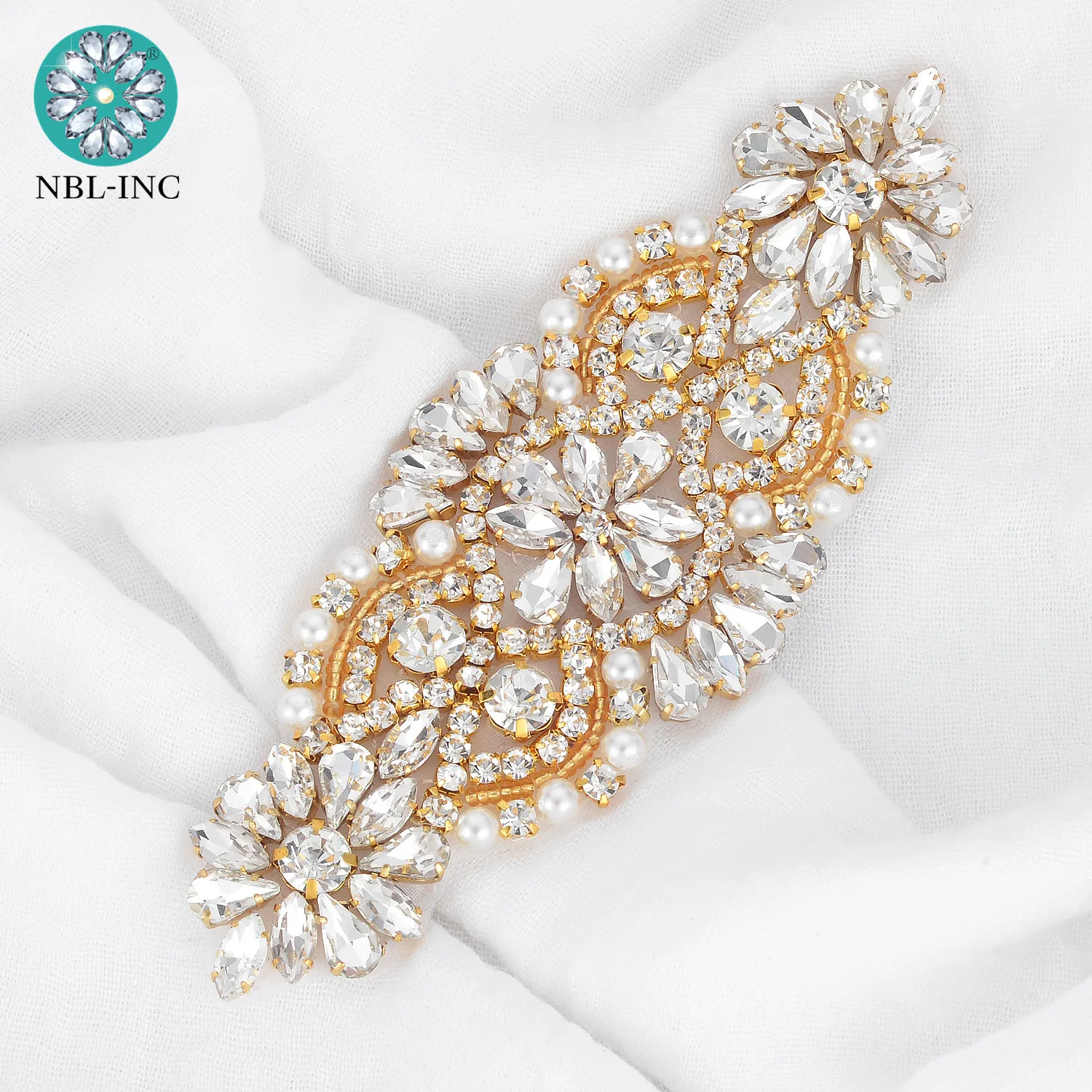 (1 шт.) серебристые золотые стразы свадебный пояс Свадебная Аппликация с