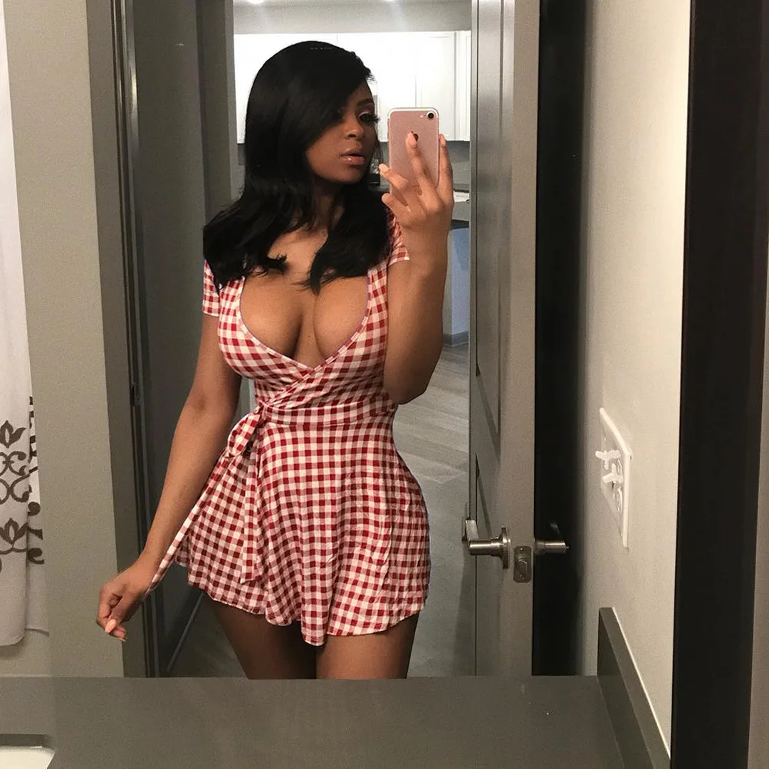 

White Red Plaid Mini Dress 2021 Summer New Drawstring Lounge Dress