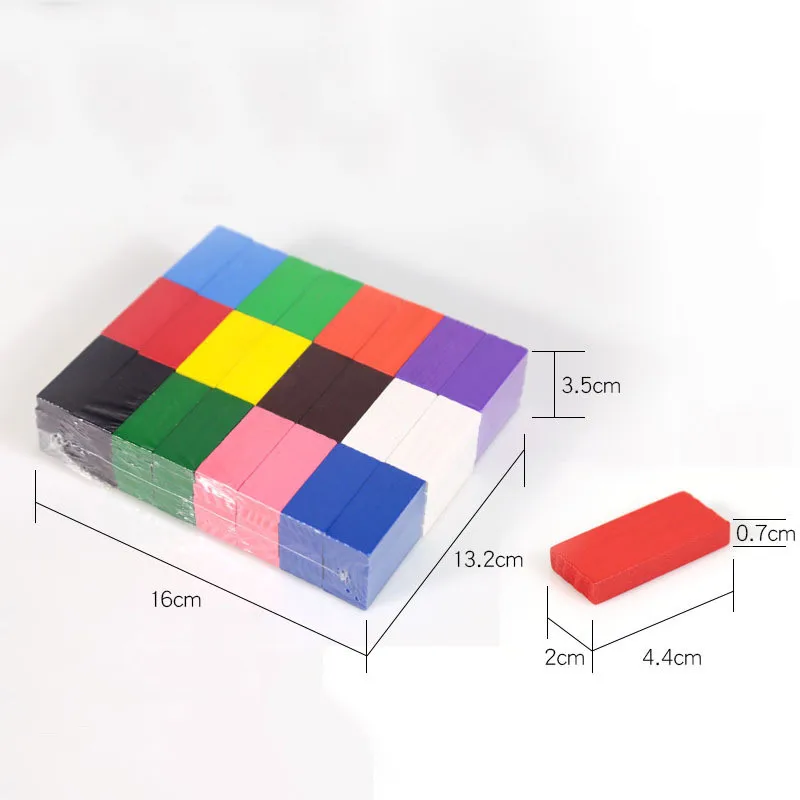 120pcs Domino Toys Children Wooden Colored Blocks Baby Early Learning Games Educational For Gift | Игрушки и хобби