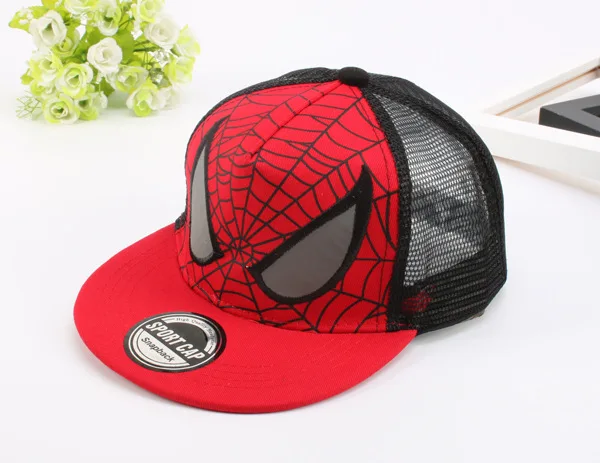 Бейсболка с мультяшным пауком для мальчиков и девочек лучшая сетчатая Кепка от