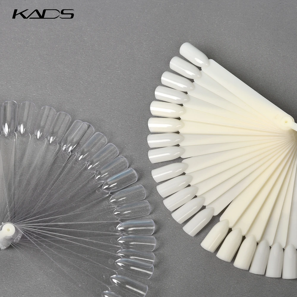 KADS 32 Tips Fan-shaped Color Chart False Nail Nature Clear Art Display Practice Board Gel Polish Palette Tools | Красота и здоровье