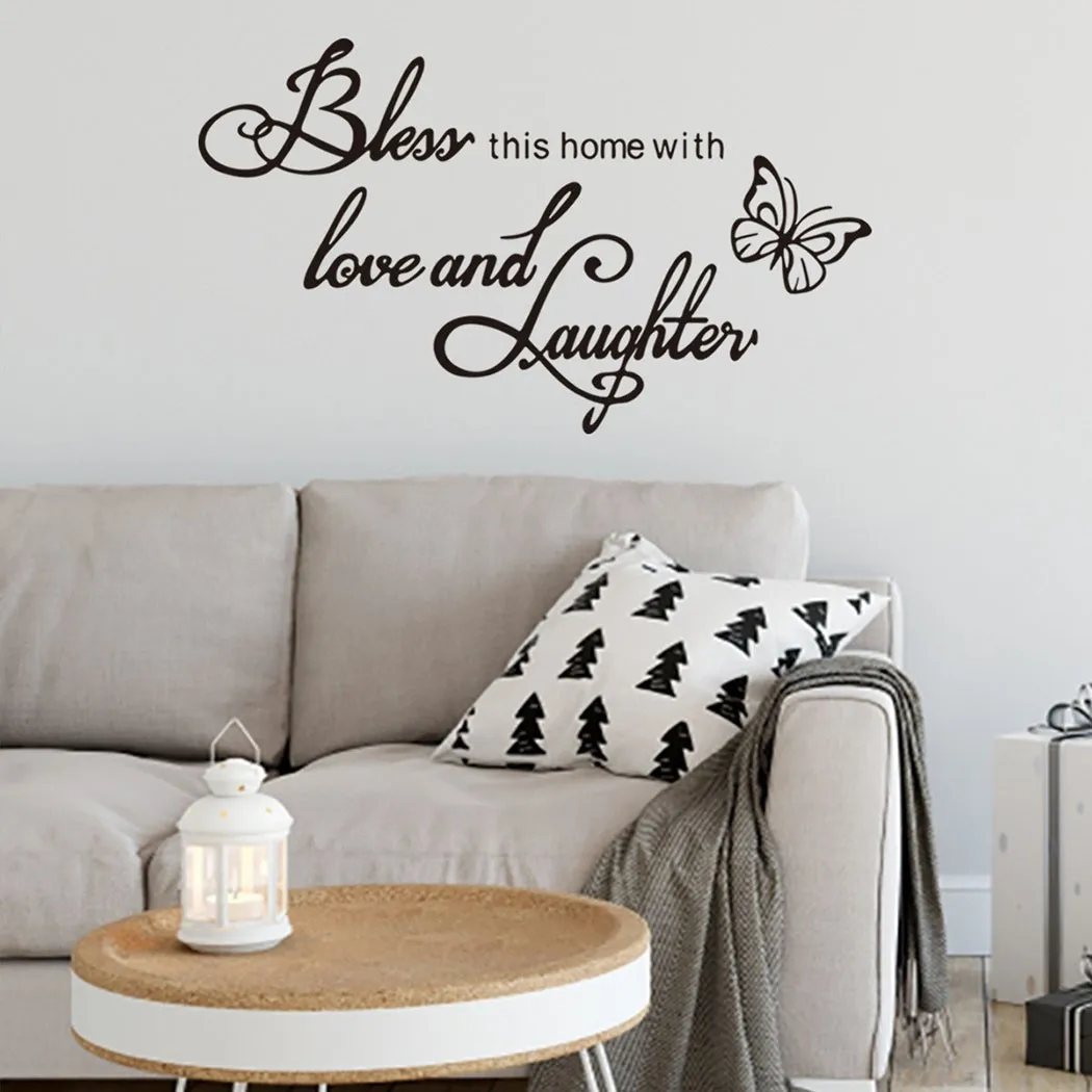 

Home Character Wall Stickers Decor Art Word Family Removable Wall Stickers PVC Mural Home Bedroom Living Room Decal