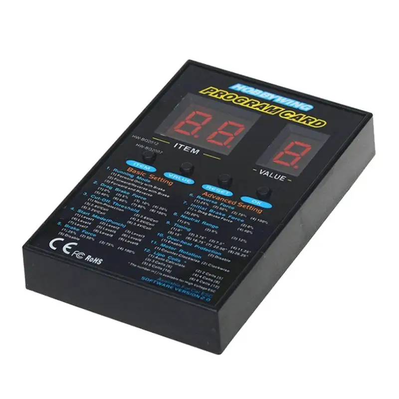 Hobbywing RC Car Program Card LED Box 2C 86020010 Programm For XERUN and EZRUN Series Vehicle Brushless ESC | Игрушки и хобби