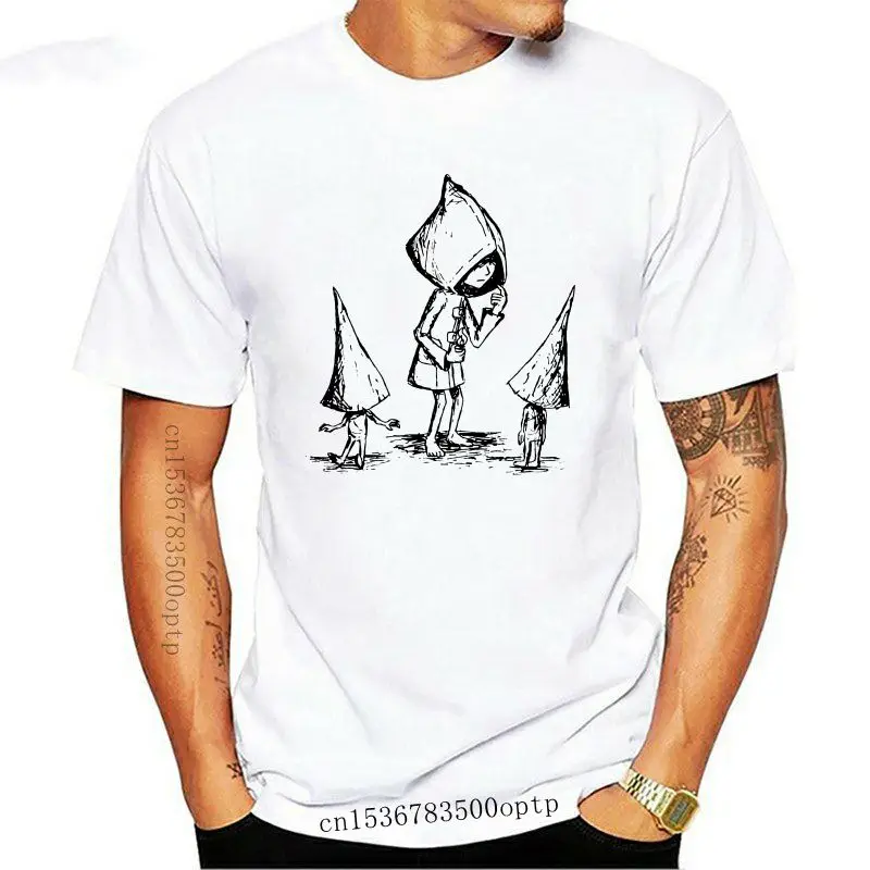 

Футболка с рисунком маленький кошмарный игра Talk, свободная футболка с графическим рисунком в стиле Харадзюку, мужские футболки из 100% хлопка