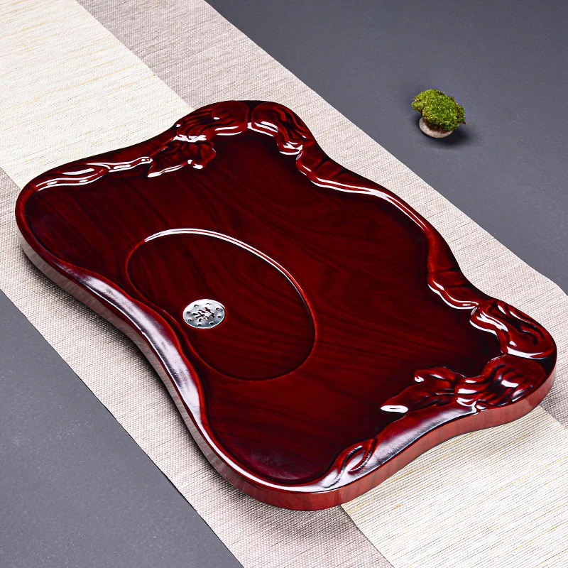 

Китайский деревянный поднос для чая, дренажный сухой пузырь, Большая еда, подача винтажного чая, церемония, Bandeja Madera, бытовые продукты DG50CP