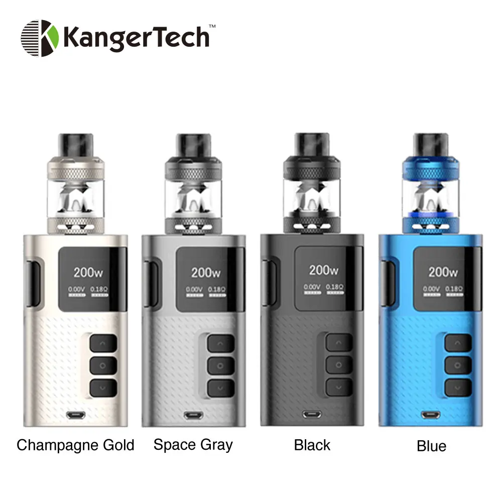 Новый оригинальный 200 Вт Kangertech пульсация TC комплект питания с двумя батареями 18650