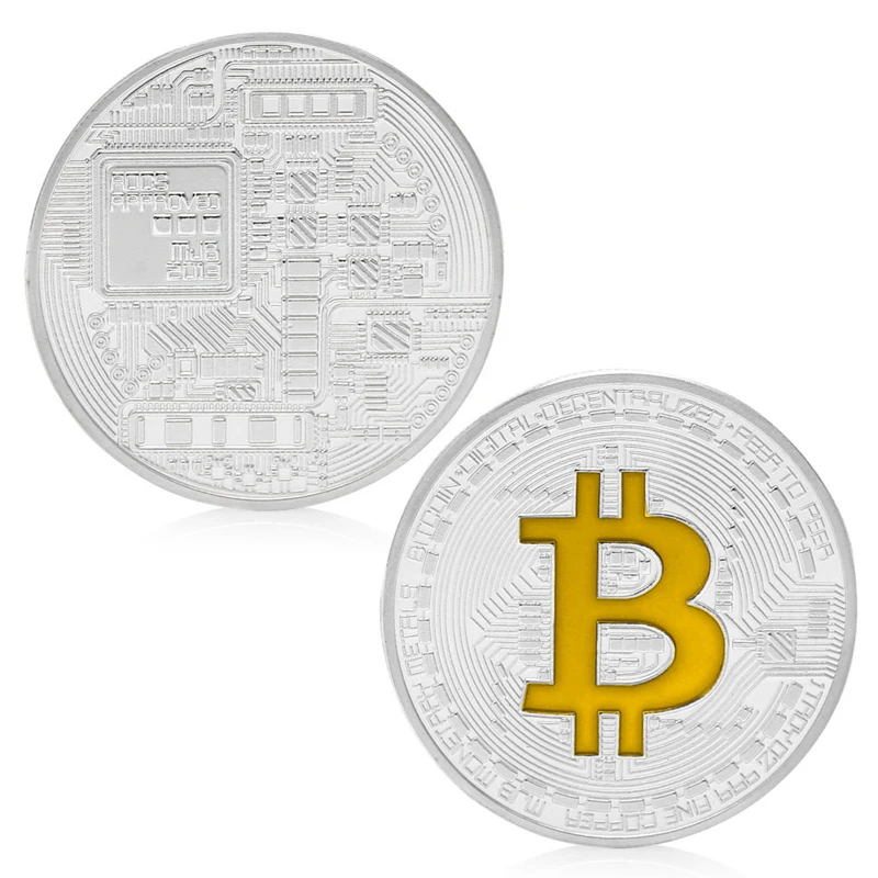 Позолоченные Биткоин памятные монеты коллекционные BTC художественная коллекция физический Q9QA