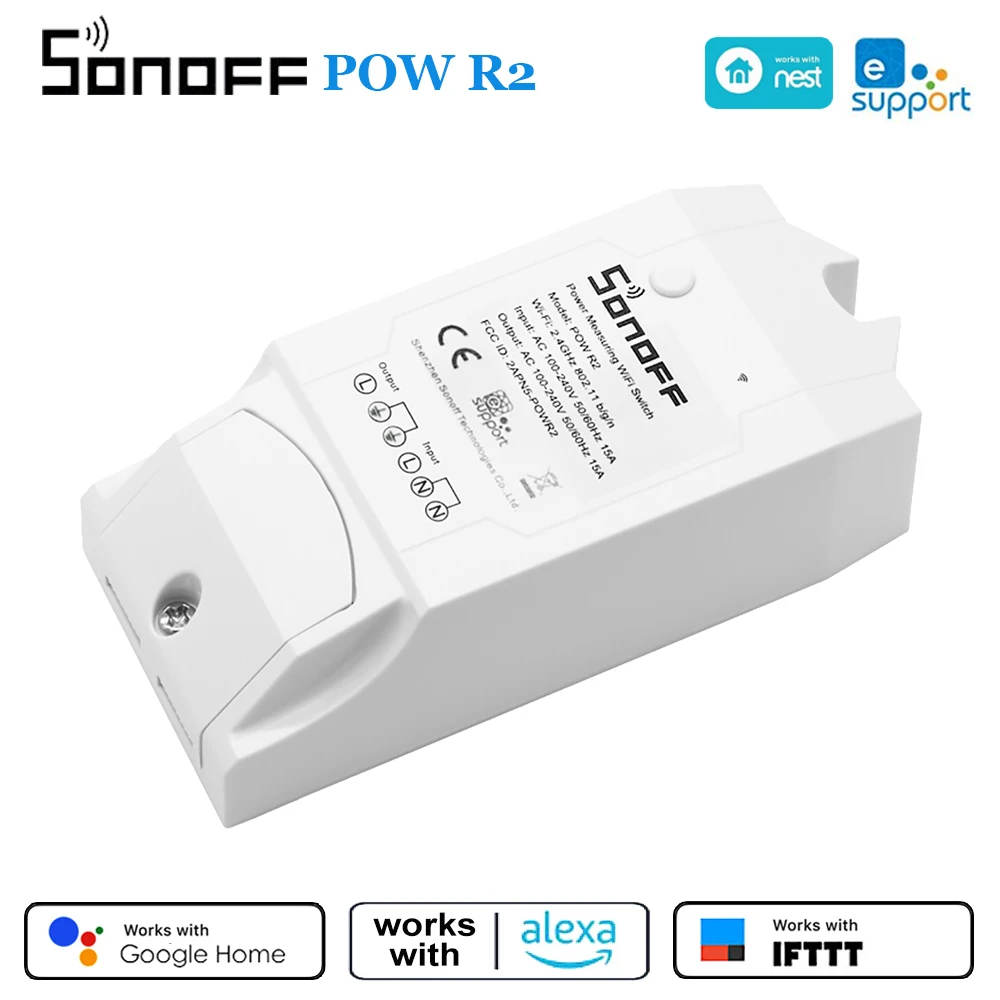 Умный Wifi переключатель Sonoff Pow R2 ITEAD беспроводной контроллер включения/выключения