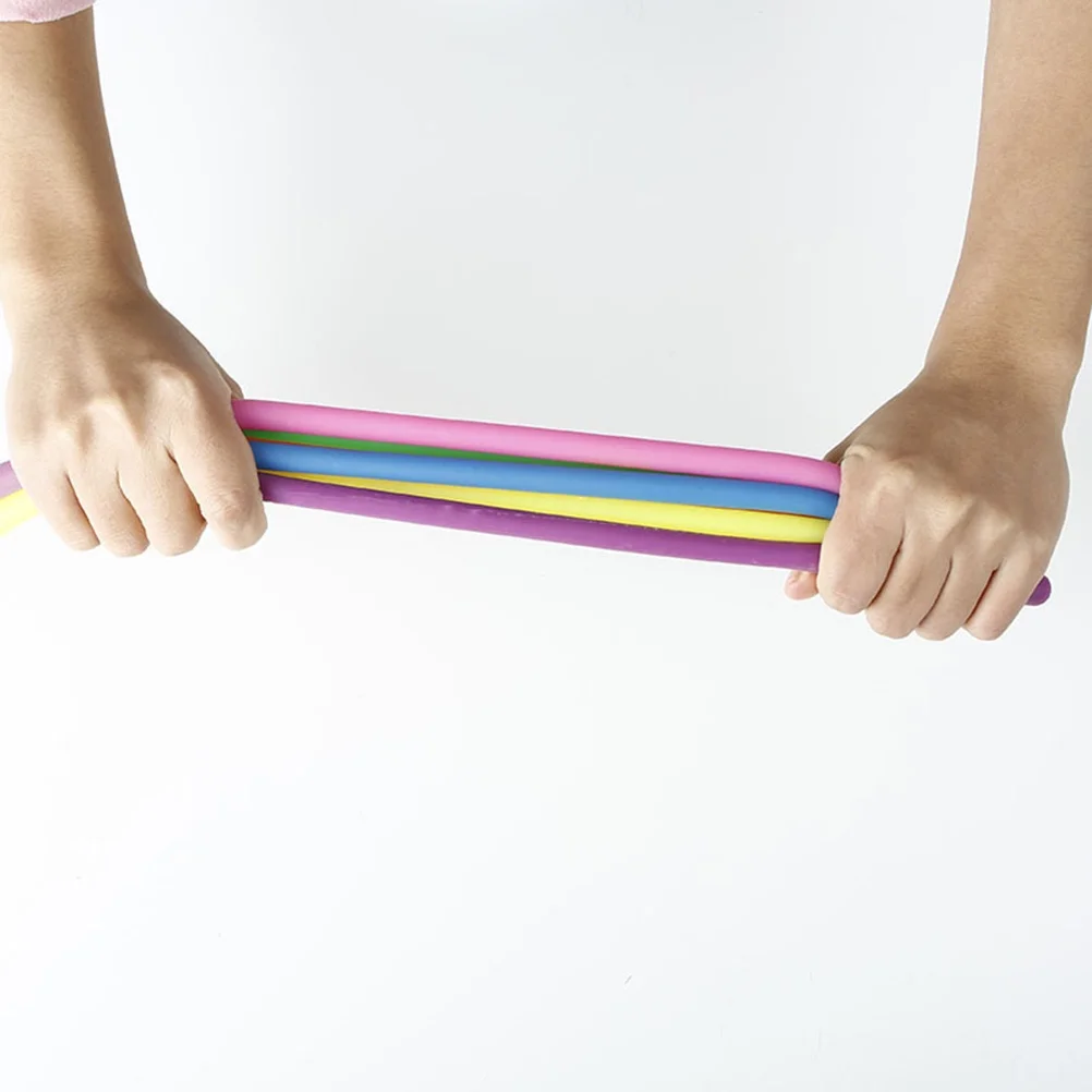 

5PCS Children Adult Decompression Toy Noodle Stretch String TPR Rope Anti Stress Toys String Fidget Autism Slow Rising Squishy