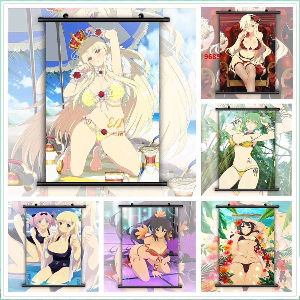 Senran Kagura Leo Ikaruga Hikage Аниме Манга HD Печать настенный постер свиток|Рисование и