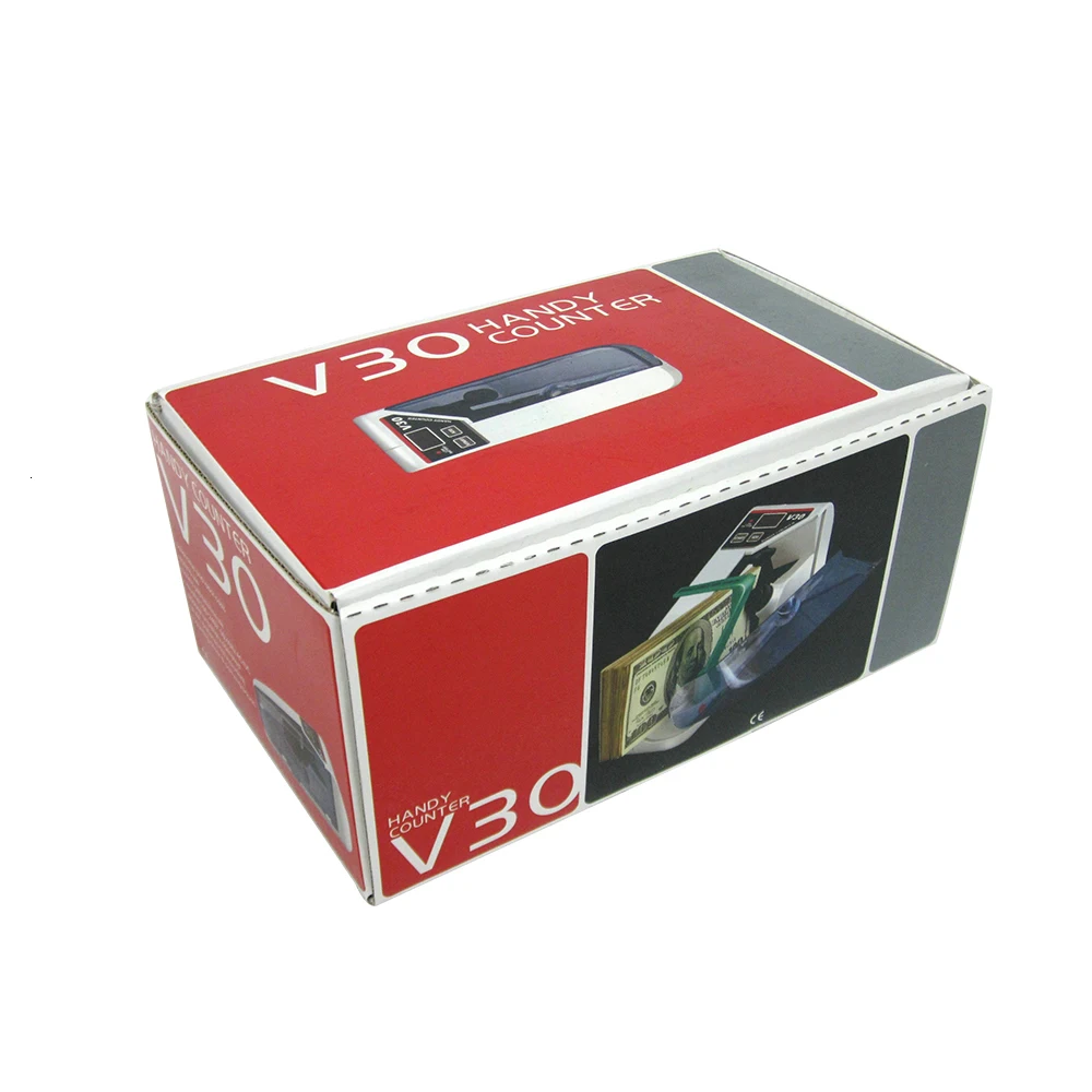 Портативный мини счетчик купюр V30 с аккумулятором/вилкой удобный денег машина