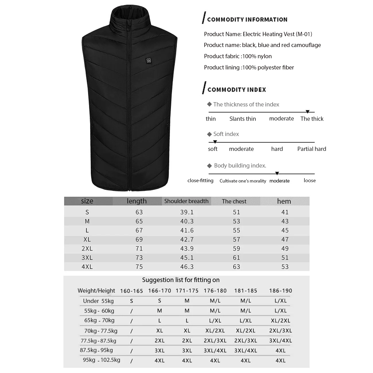 

8 Areas Heated Vest Jacket USB Men Winter Electrical Heated Sleevless Jacket Outdoor Fishing Hunting Waistcoat Hiking Vest