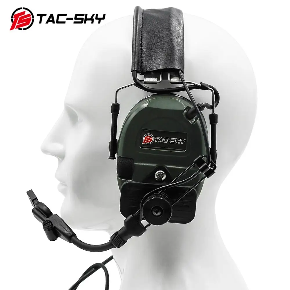 TCI LIBERATOR 1 TAC-SKY silicone earmuffs Airsoft noise reduction pickup tactical shooting military walkie talkie headset FG