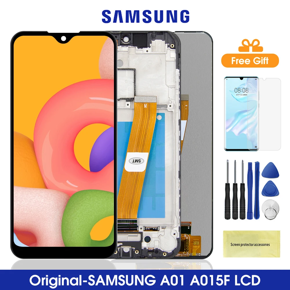 Оригинальный ЖК дисплей 5 7 дюйма A015 для Samsung Galaxy A01 сенсорный экран дигитайзер в