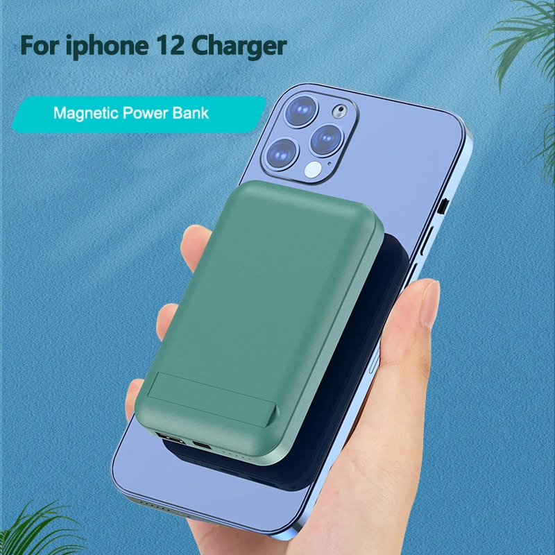Banco de energ&iacute;a magn&eacute;tico de 10000mAh con 20W PD, cargador de bater&iacute;a externo port&aacute;til de carga r&aacute;pida para iPhone 12 13 Pro Max-3