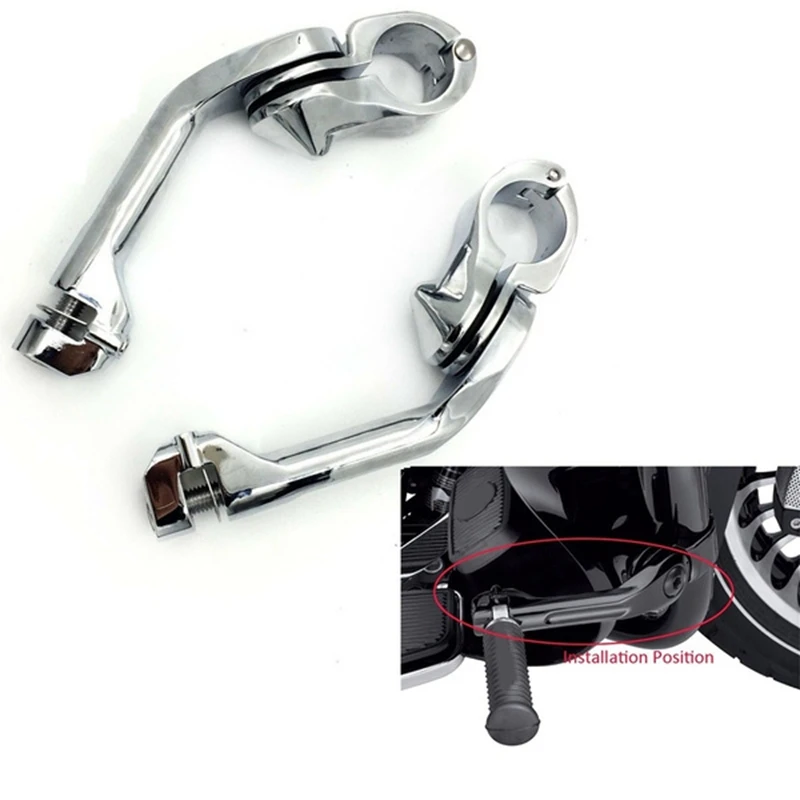 

1-1/4 дюйма длинный Угол шоссе колышки монтажный комплект для Harley Touring Electra Road Glide Sportster Honda Kawasaki Yamaha