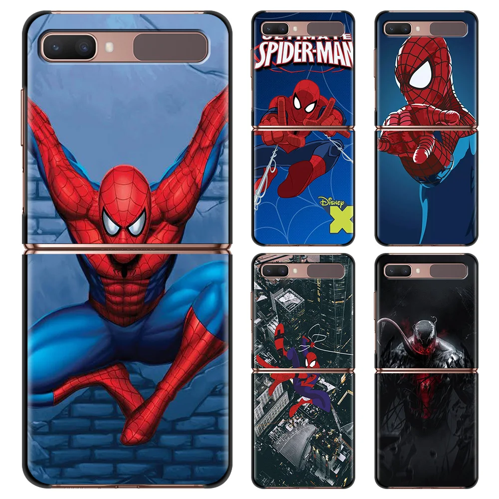 

Spider Man Marvel Comics Case For Samsung Galaxy Z Flip 3 5G Hard PC Back For galaxy Z Flip 3 Z Flip 5G Protective Folding Funda