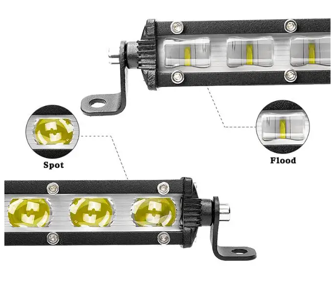 Светодиодный светильник бар 30 Вт 2 шт. набор аксессуаров VISORAK 7 дюймов