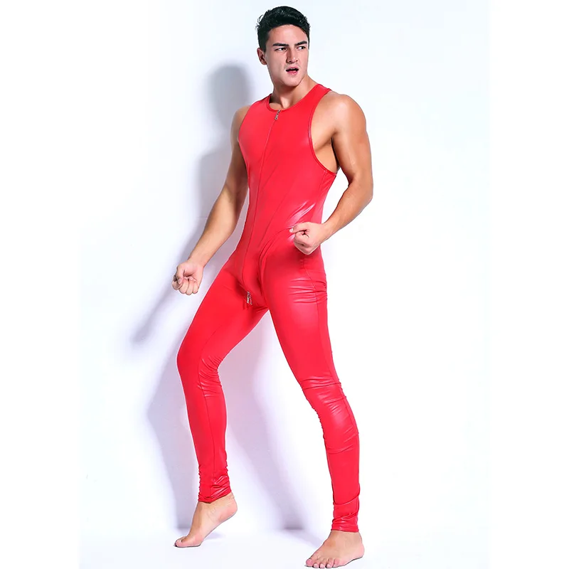 Мужской комбинезон для ночного клуба барная производительность кожа