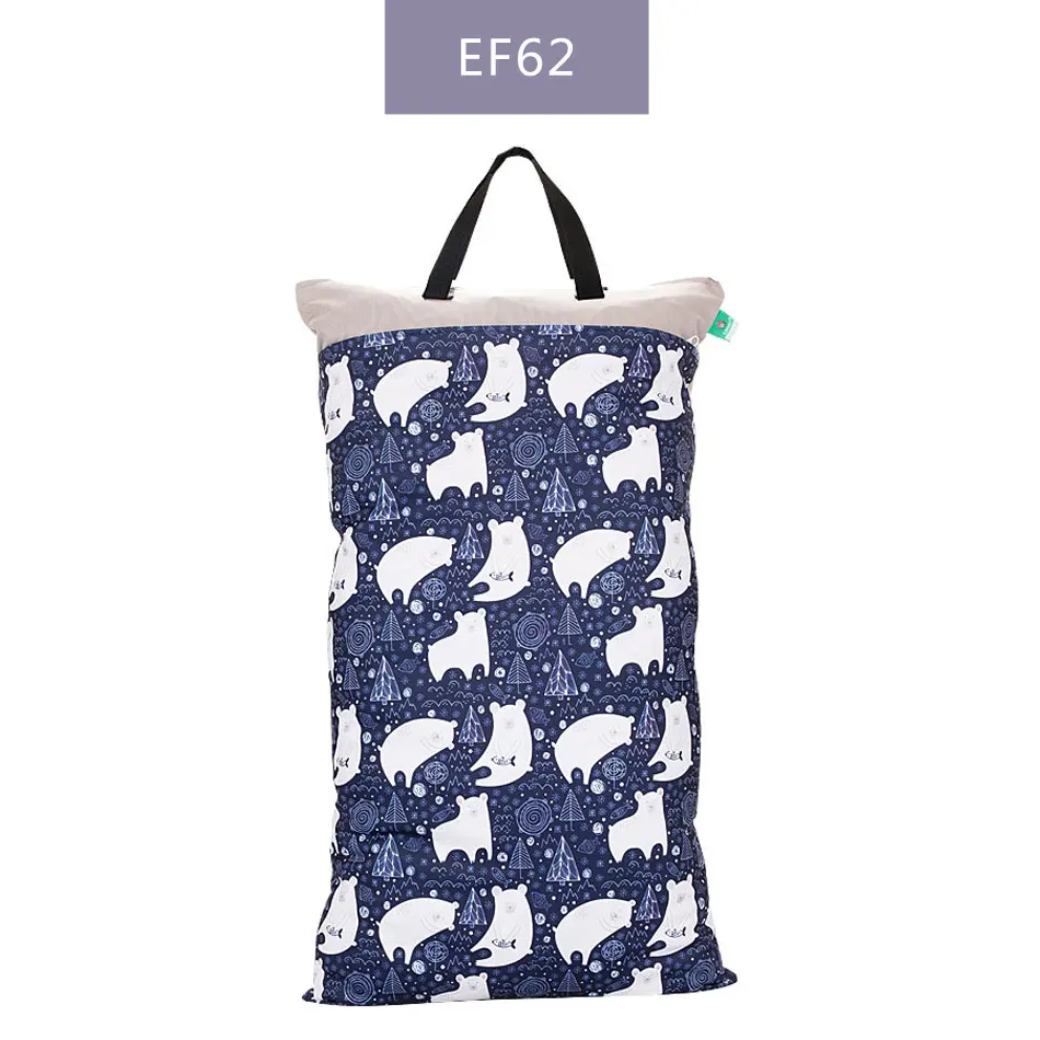 EF62-diaper bag Elinfant 40*70 см большая висячая Влажная/сухая сумка для белья для подгузников с двумя молниями водонепроницаемая сумка для подгузников Детская сумка для подгузников - Цвет: EF62-diaper bag