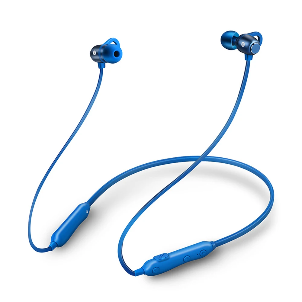 QCY S6 магнитные Bluetooth наушники с микрофоном беспроводные наушники спортивные наушники IPX4 Шейная гарнитура для всех телефонов - Цвет: Blue