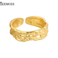 qeenkiss rg699 fine%c2%a0jewelry%c2%a0wholesale%c2%a0fashion%c2%a0woman%c2%a0girl%c2%a0birthday%c2%a0wedding simplicity round 18kt gold white gold%c2%a0opening ring