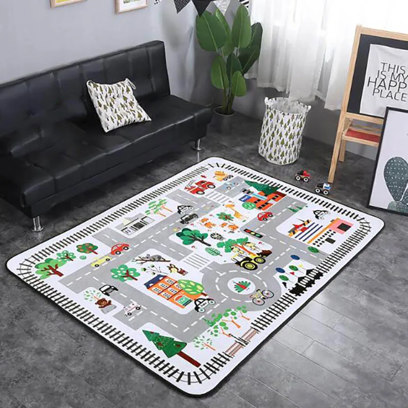 BXX022C Детский игровой коврик для малышей, детский коврик для ползания, ковер с рисунком животных, детский коврик с бархатистой поверхностью, Нескользящие аксессуары для комнаты BXX022 - Цвет: BXX022C