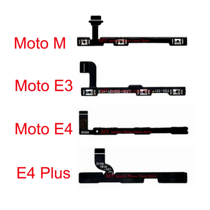 

10 шт. кнопка включения громкости бесшумный гибкий кабель для Motorola Moto M E3 E4 Plus E4plus E4 + гибкий кабель с боковой клавишей громкости и питания
