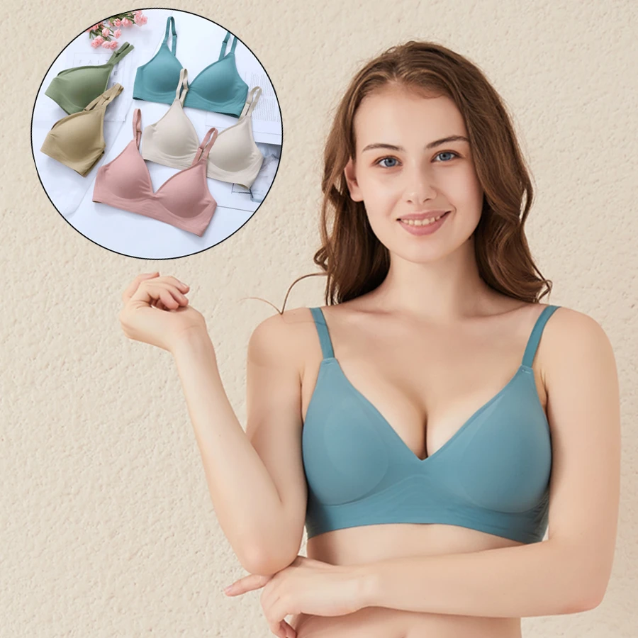 Бюстгальтер бесшовный без косточек цвет в ассортименте 1 шт|Бюстгальтеры| |