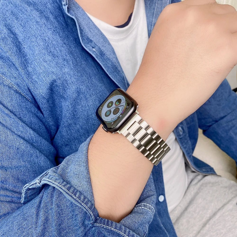 Sport Link Belt For Apple Watch Band 38/42mm 40mm 44mm for iWatch Strap 4 3 2 1 Stainless Steel Wrist Watchband 5 6 7 41mm 45mm | Наручные