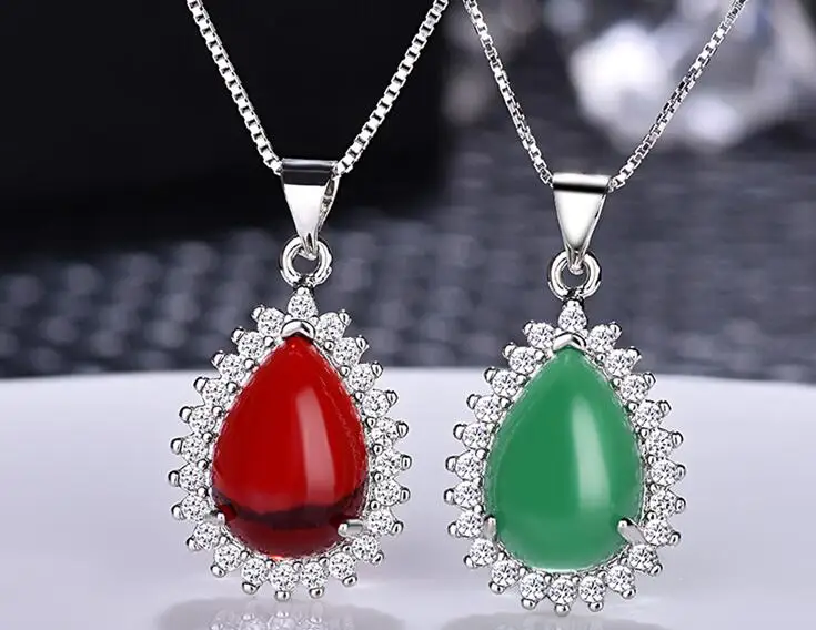 

Женское Ожерелье из натурального агата в виде капли воды