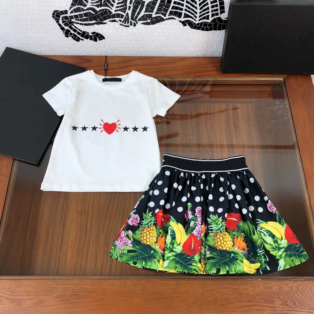 

Children's summer suit 2021 summer new baby short-sleeved girls two-piece skirt designer kids clothes