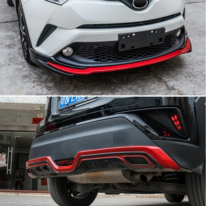 

Автомобильный коврик ABS краска передний задний бампер диффузор противоскользящая защита защитная пластина бампер крышка отделка для Toyota CHR...
