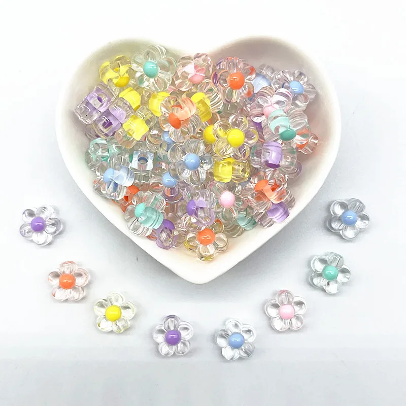 Новые акриловые бусины с подсолнухами 12 мм свободные бусины-распорки аксессуары