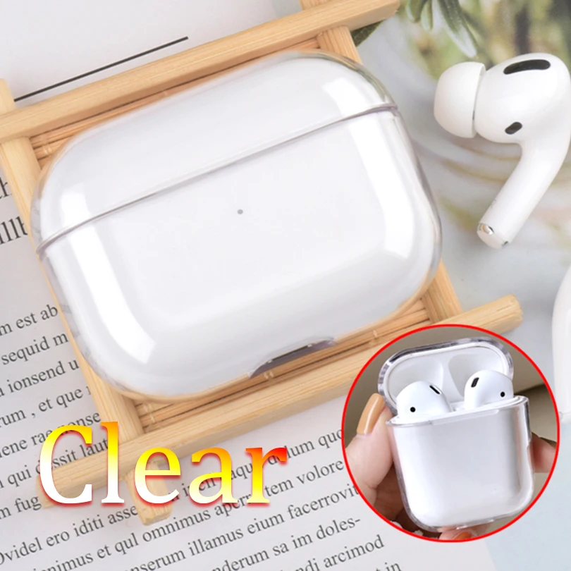 Прозрачный чехол для Apple AirPods Pro 3 1 2 Чехол прозрачный Жесткий ПК Bluetooth наушники Funda