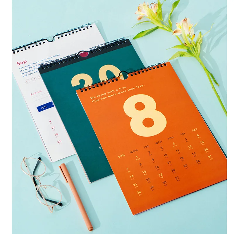2022 Wall Calendar Cute Simple Homes Ins Styles Wall-mounted Planner Note Clocking Home Hanging | Канцтовары для офиса и дома