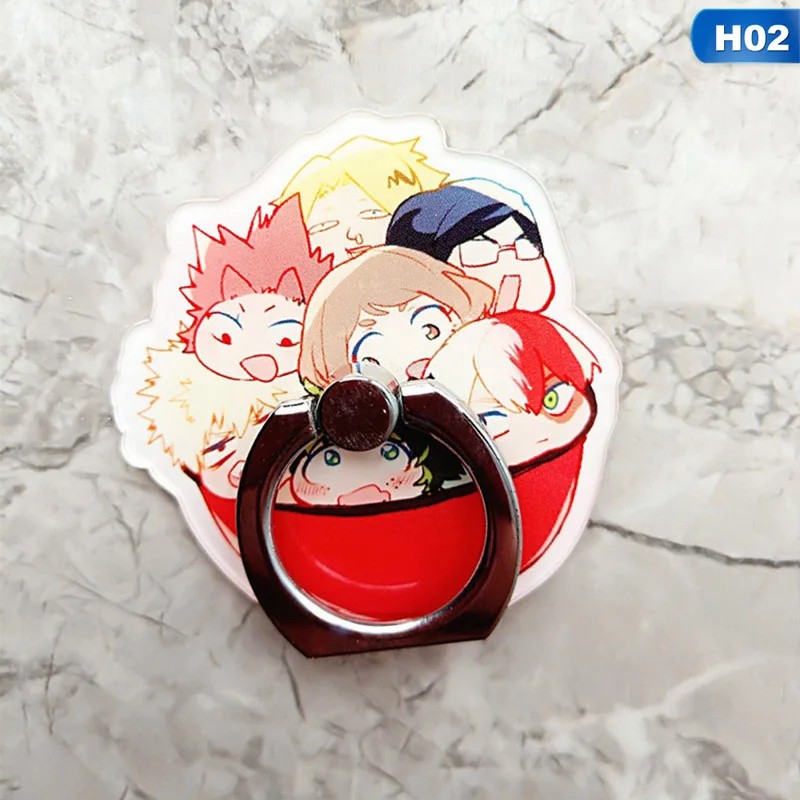 

Universal Anime My Hero College Characters Finger Ring Mobile Phone Smartphone Stand Holder For IPhone X 8 7 6 All Phone