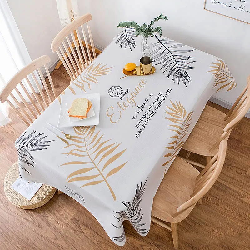 Скатерть с тропическими листьями прямоугольная скатерть для кухонного стола