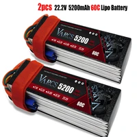 2pcs varcs lipo batteries 2s 7 4v 11 1v 14 8v 22 2v 5200mah 60c120c for rc car off road buggy truck boats salash drone parts