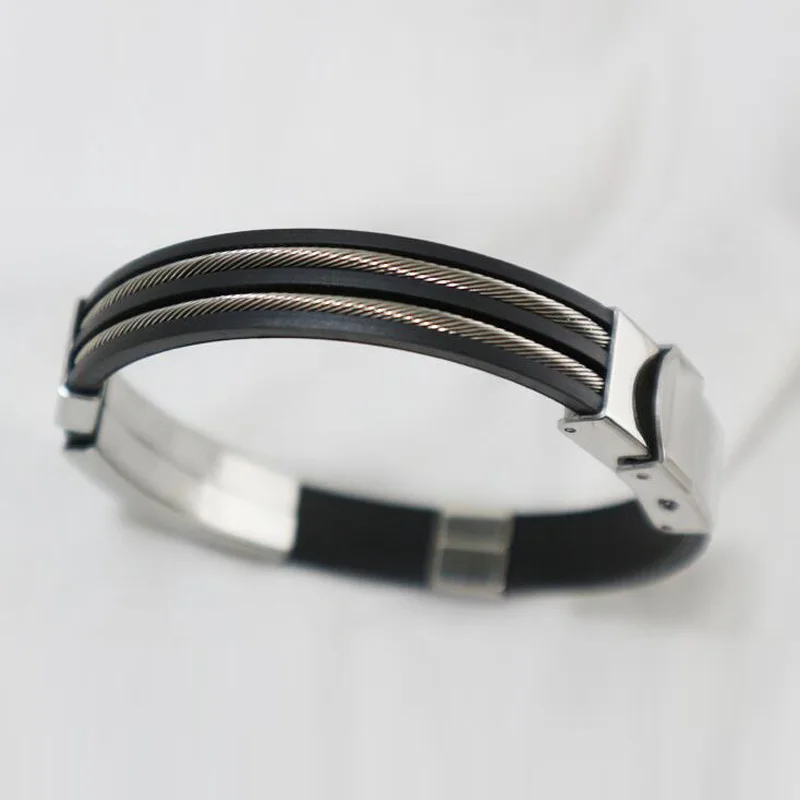 Новое поступление панк мужские подарки двухслойная стальная проволочная цепь