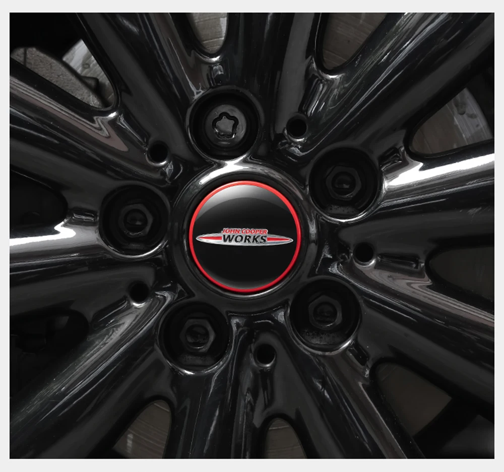4 Car Wheel Hub Cover Cap Sticker Rim Decal Tire Center Emblem For MINI Cooper s JCW R55 R60 R61 F54 F55 F56 F57 F60 Accessories |