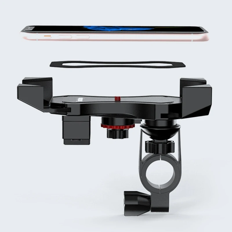 

Motorcycle Mobile Phone Holder with USB Fast 2.1A Charger 360 Degree Rotation for Moto 4-6 Inch for Huawei Xiaomi