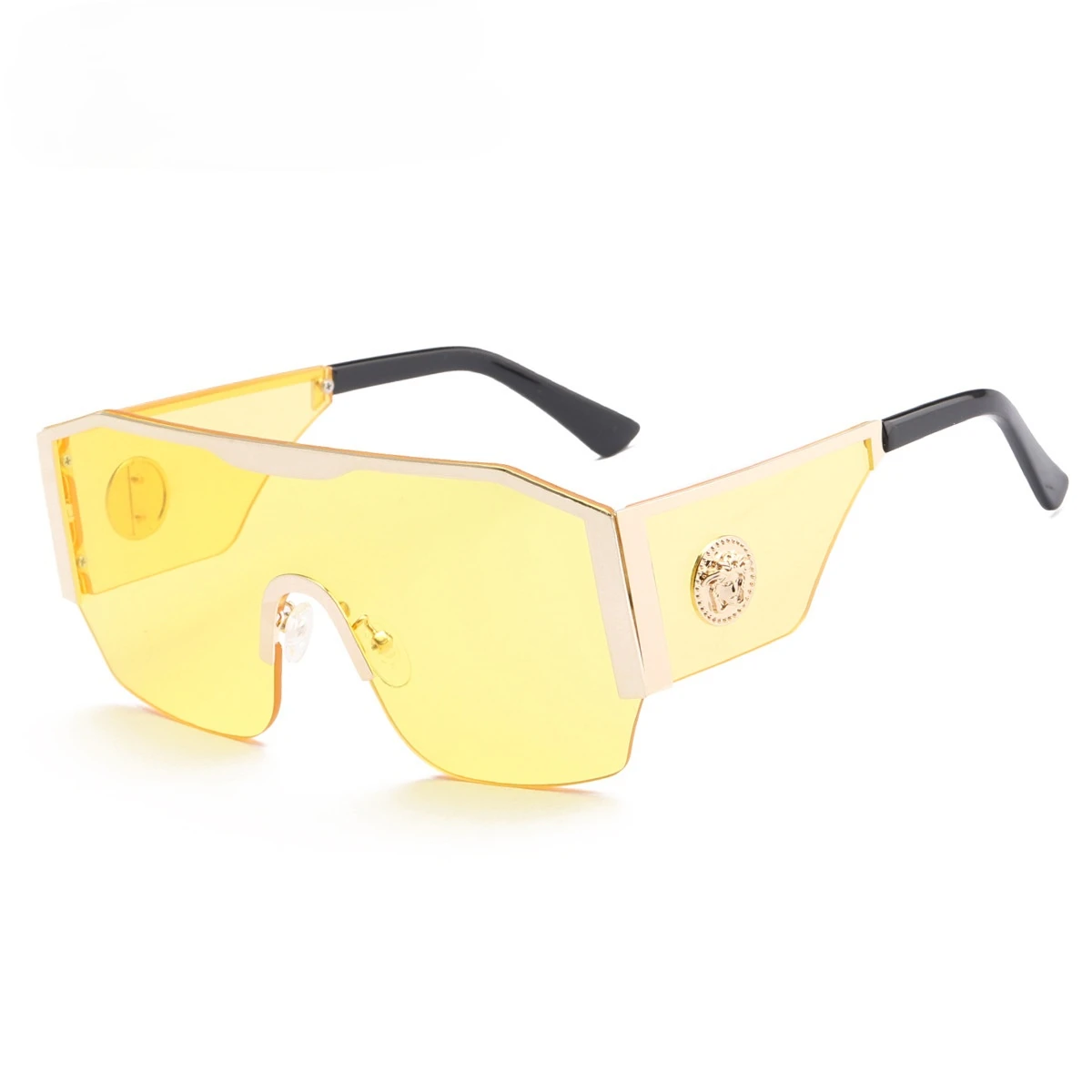 

New head decoration all-piece sunglasses European and American personality men's and women's sunglasses cross-border sunglasses