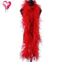 6 ply ostrich feathers boa scarf wedding party decoration feather shawl diy stage clothing 2 meters1 pcs wholesale